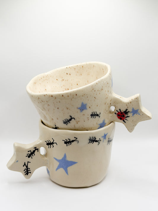 ⊹₊⟡⋆ star handle bug mugs ! ⊹₊⟡⋆