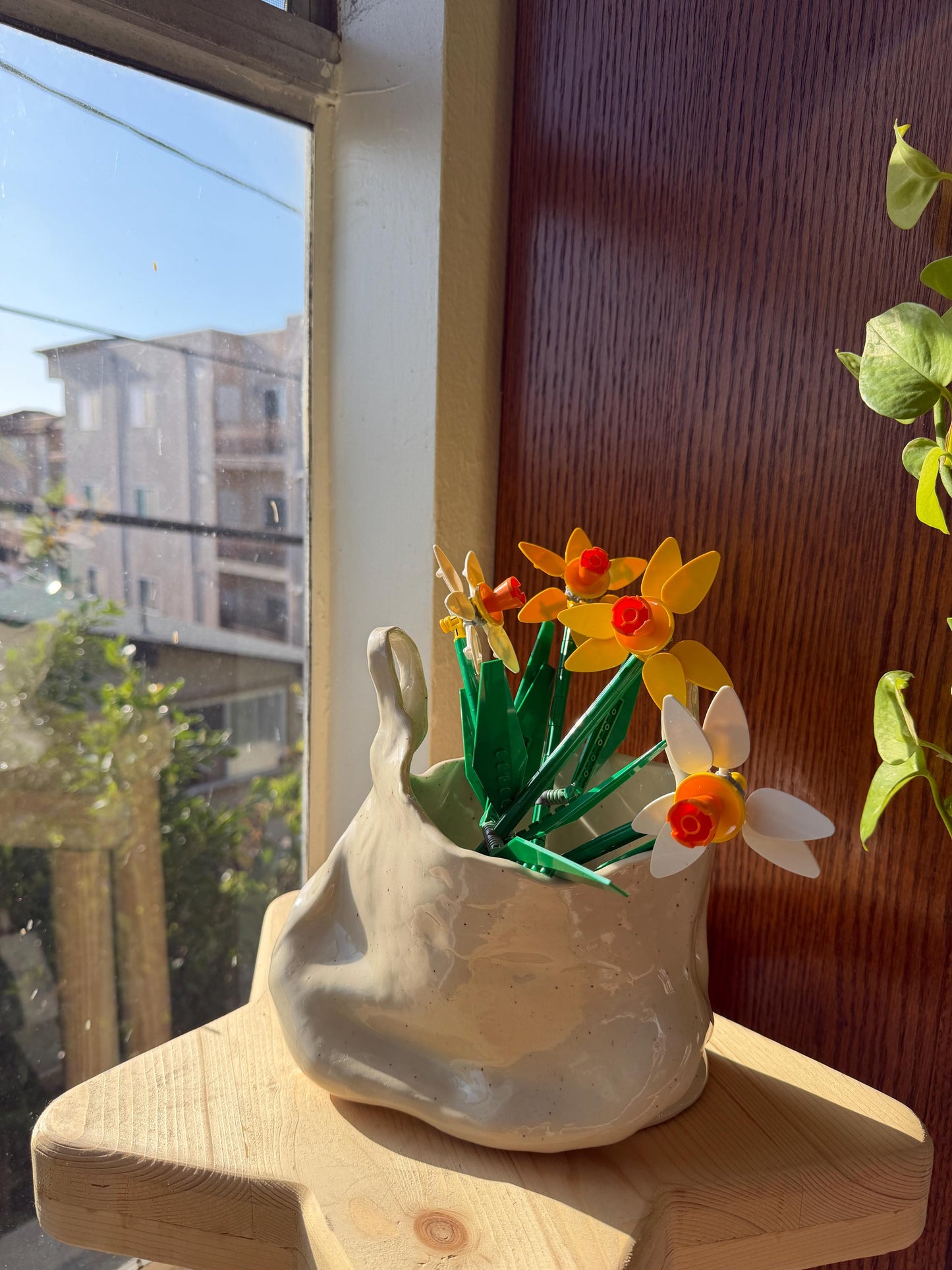 ⊹₊⟡⋆ plastic bag shaped flower vase/bowl/planter⊹₊⟡⋆