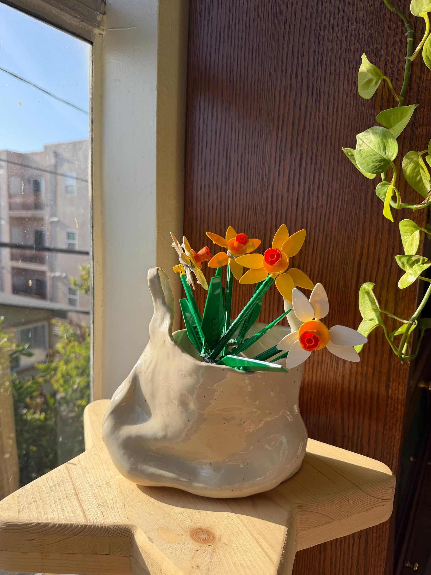⊹₊⟡⋆ plastic bag shaped flower vase/bowl/planter⊹₊⟡⋆
