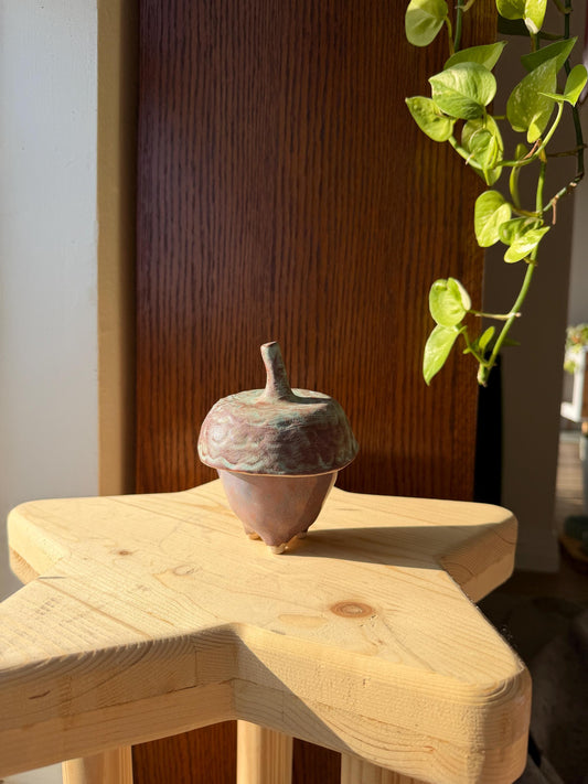 ⊹₊⟡⋆ acorn shaped ~ jar/ trinket dish / jewelry dish / stash jar / salt well ! ⊹₊⟡⋆
