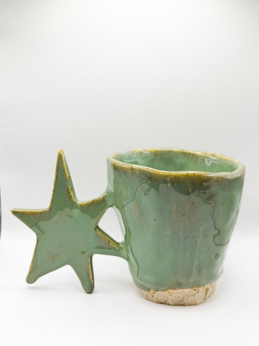 ⊹₊⟡⋆ flat star handle mug ⊹₊⟡⋆