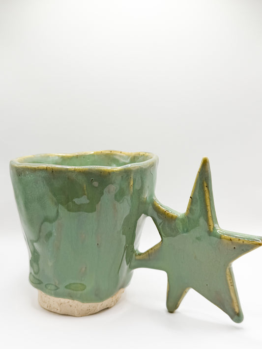 ⊹₊⟡⋆ flat star handle mug ⊹₊⟡⋆