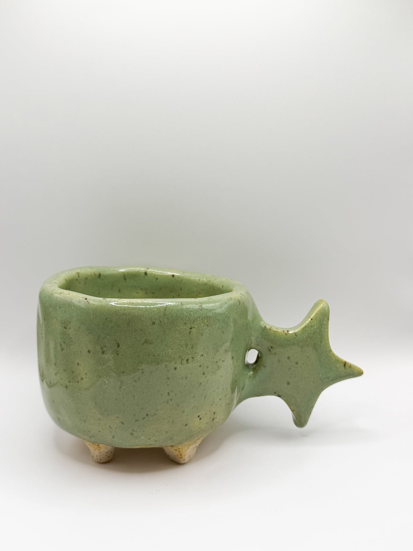 ⊹₊⟡⋆ ceramic star mug with feet ⊹₊⟡⋆