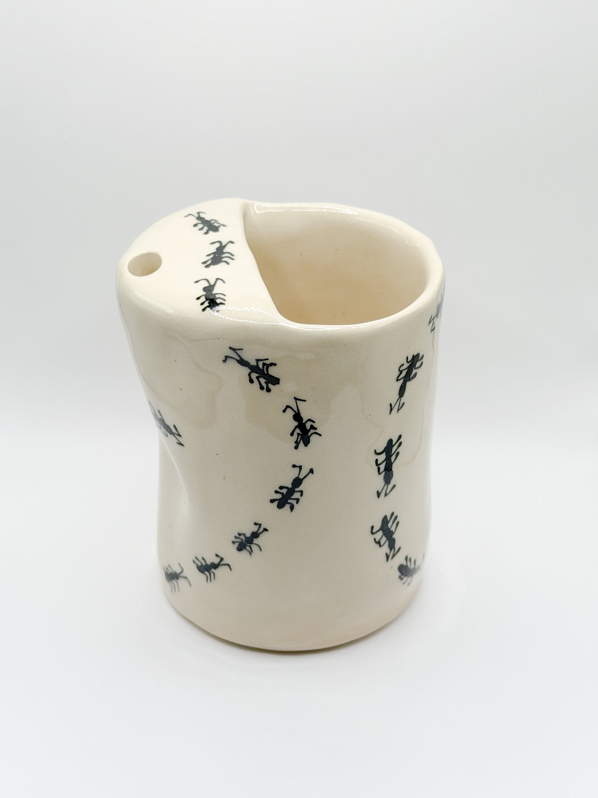 ⊹₊⟡⋆handmade floral and bug ceramic tumbler / to go cup ~~~⊹₊⟡⋆
