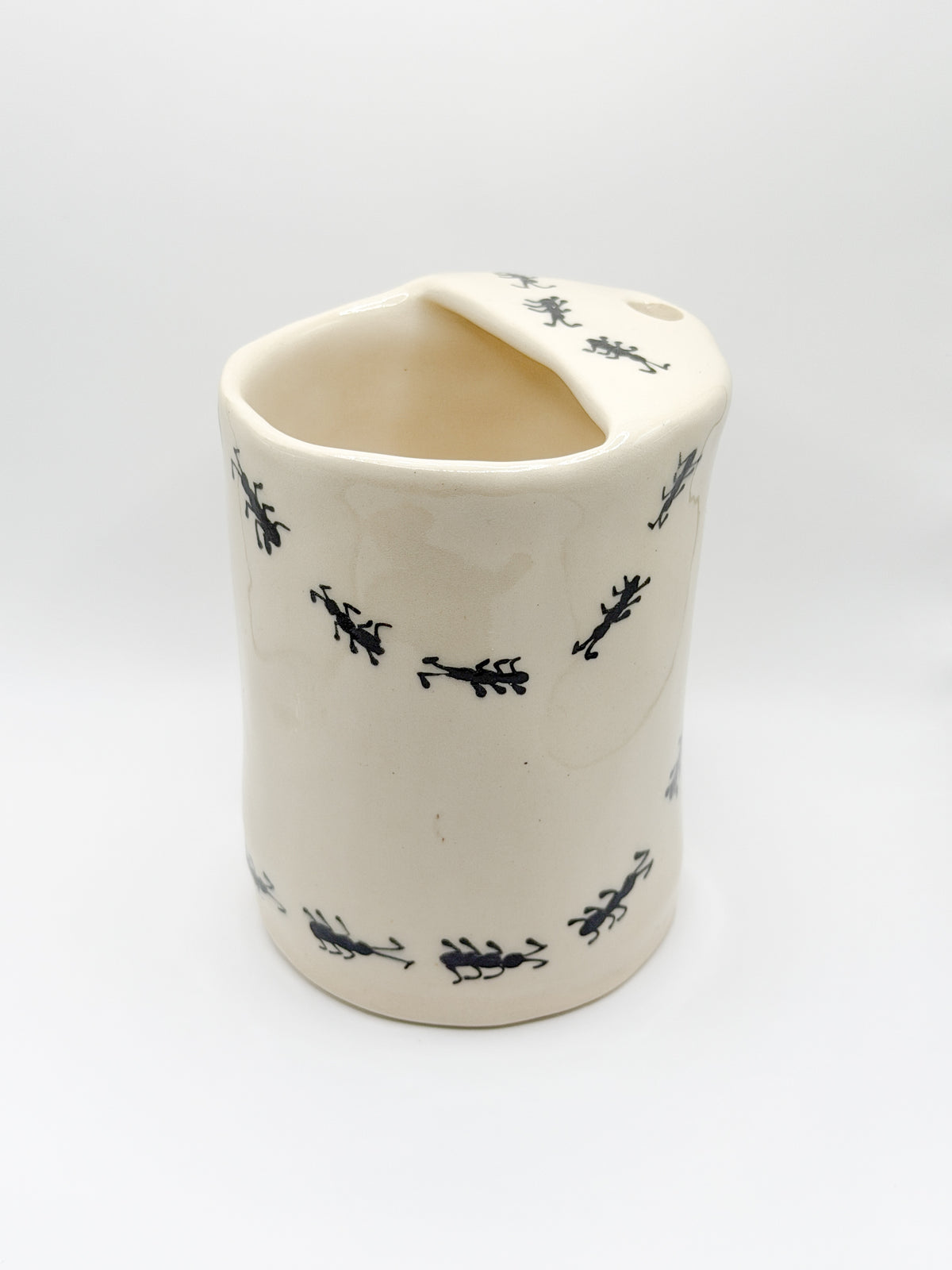 ⊹₊⟡⋆handmade floral and bug ceramic tumbler / to go cup ~~~⊹₊⟡⋆