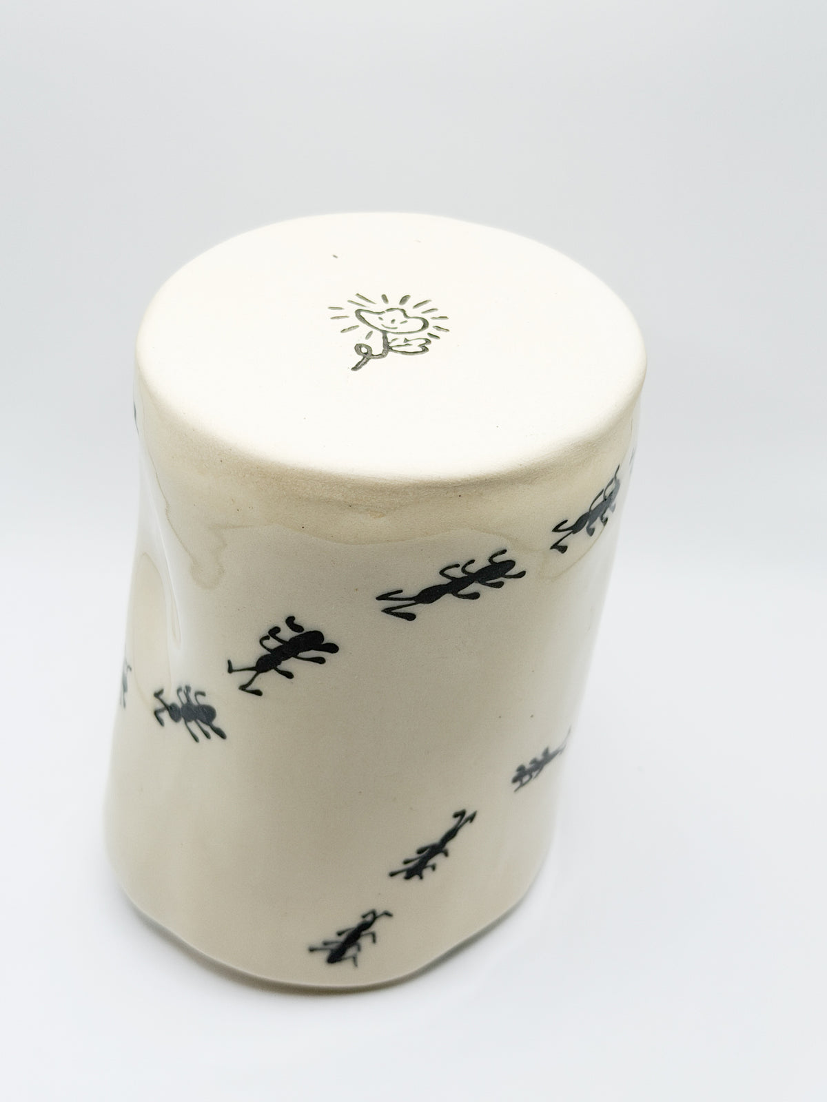 ⊹₊⟡⋆handmade floral and bug ceramic tumbler / to go cup ~~~⊹₊⟡⋆