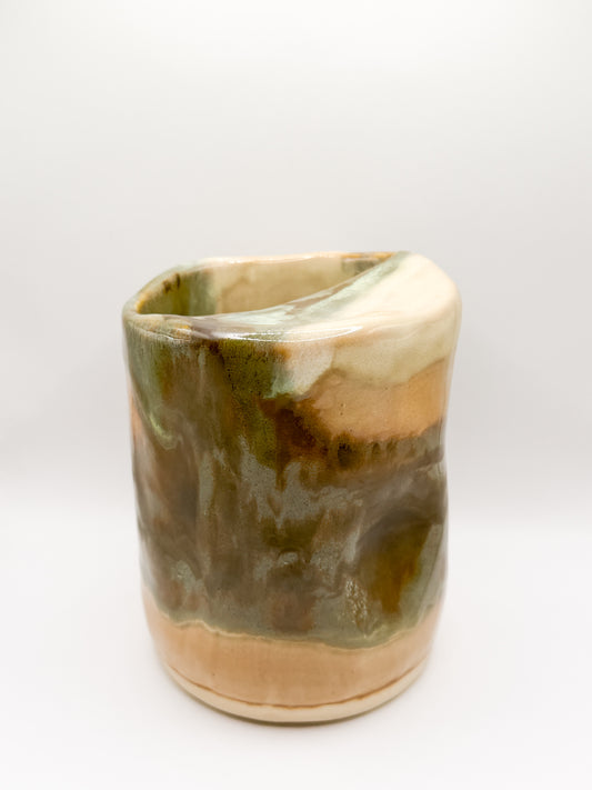 ⊹ ࣪ ˖~⊹ ࣪ ˖earth tone abstract print tumbler ⊹ ࣪ ˖~⊹ ࣪ ˖