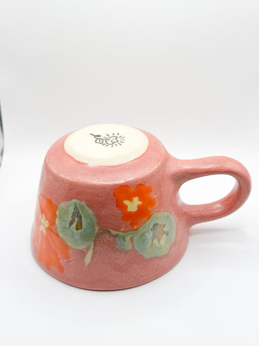 ⊹₊⟡⋆~ nasturtium mug in rose ~⊹₊⟡⋆