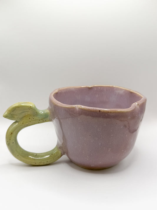 ⊹₊⟡⋆ lavender mist ~ ceramic flower shaped coffee mug/tea cup ~ ⊹₊⟡⋆