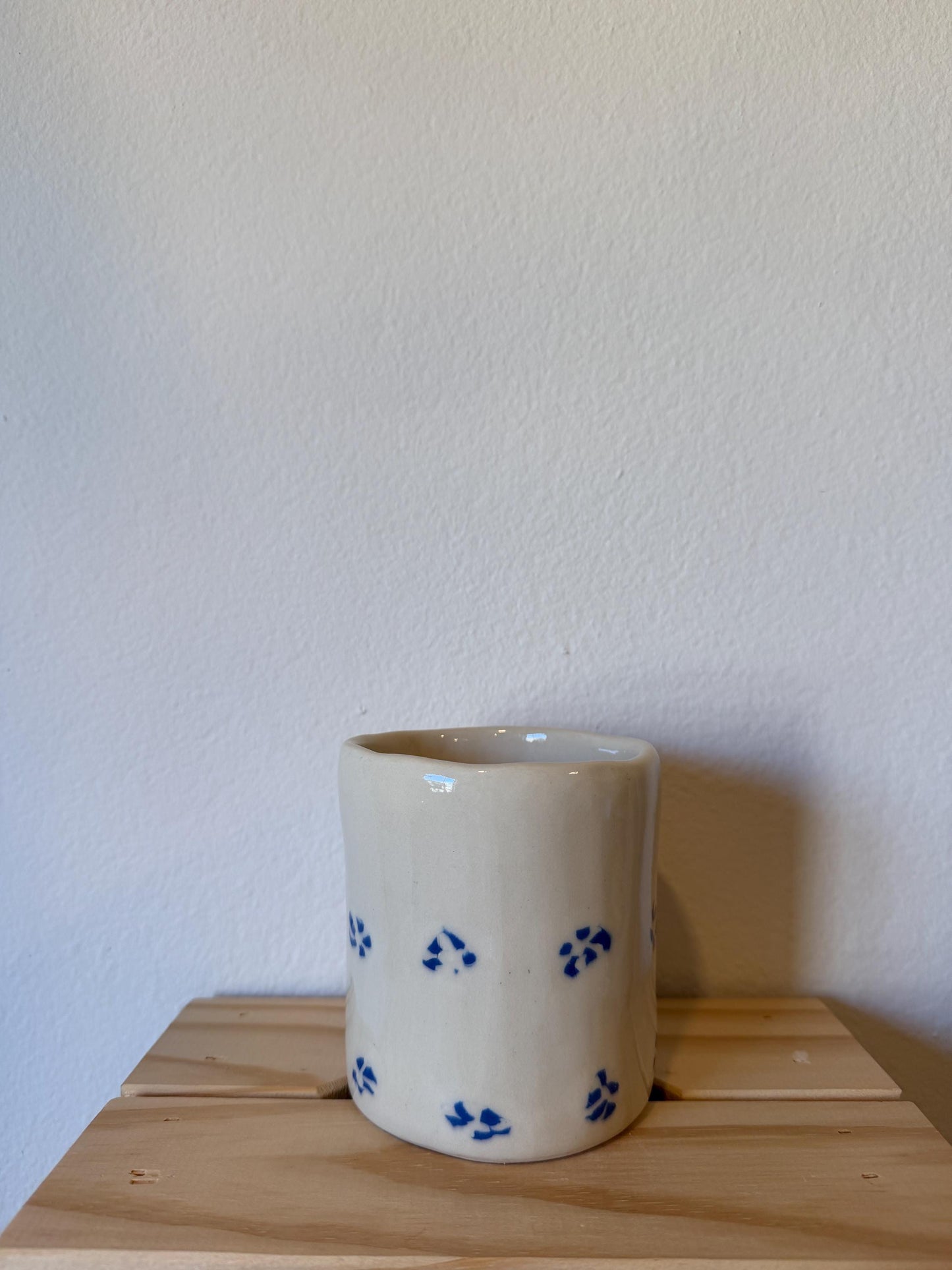 ⊹₊⟡⋆ flower pattern nerikomi style cups ~ inlaid clay ⊹₊⟡⋆
