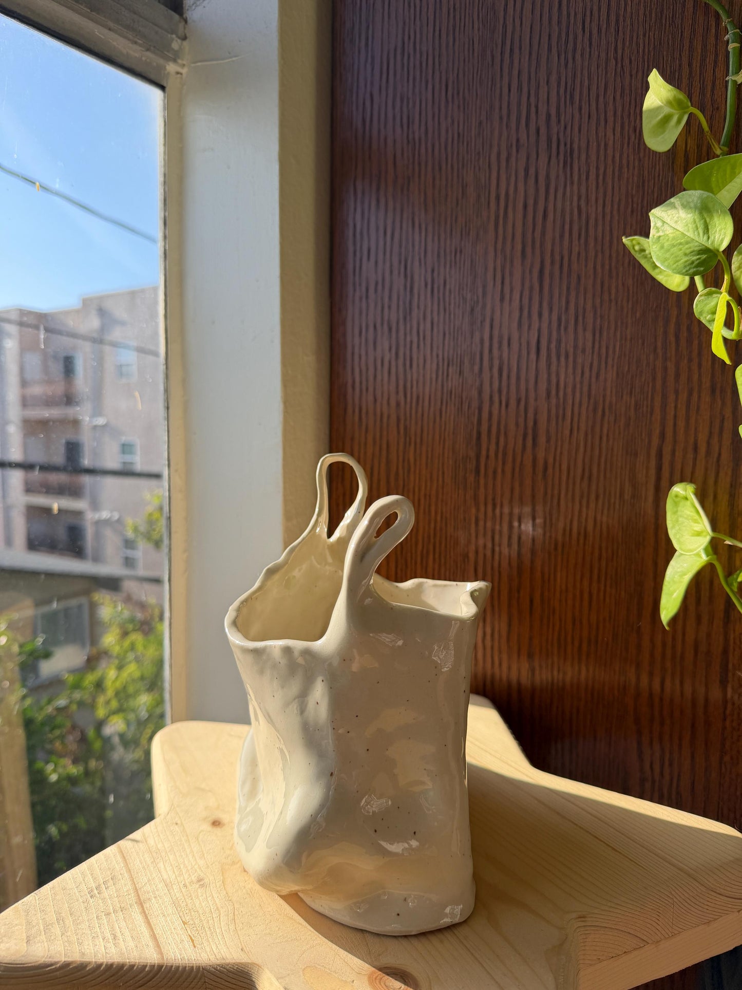 ⊹₊⟡⋆ plastic bag shaped flower vase/bowl/planter⊹₊⟡⋆